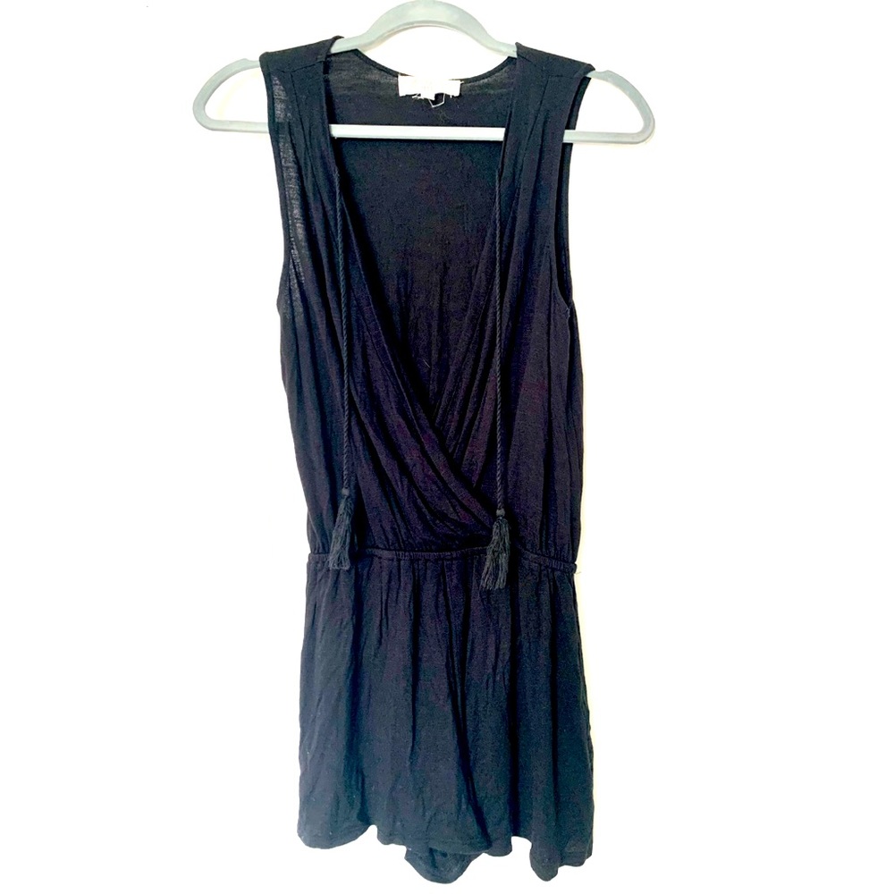 Pink Rose Black Romper